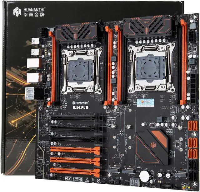 Alt view image 4 of 6 - HUANANZHI X99 F8D PLUS LGA 2011-3 XEON X99 Motherboard with Intel E5 2696 V3*2 with 4*16G DDR4 RECC memory combo kit set