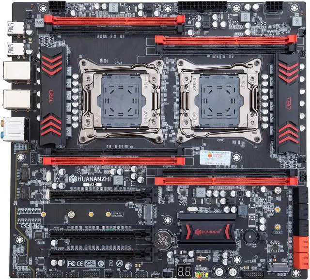 Alt view image 5 of 6 - HUANANZHI X99 T8D LGA 2011-3 XEON X99 Motherboard with Intel XEON E5 2696 V3 *2 combo kit set support DDR3 ECC M.2 NVME