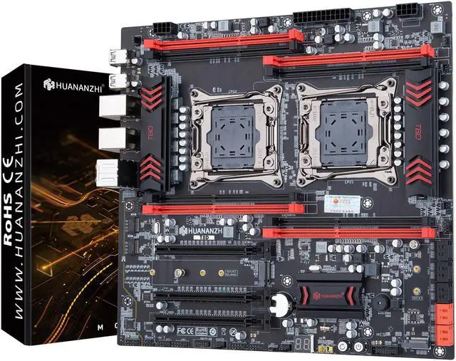 Alt view image 3 of 5 - HUANANZHI X99 T8D LGA 2011-3 XEON X99 Motherboard support Intel Dual CPU E5 2696 2678 2676 2666 V3 DDR3 RECC M.2 NVME NGFF E-ATX