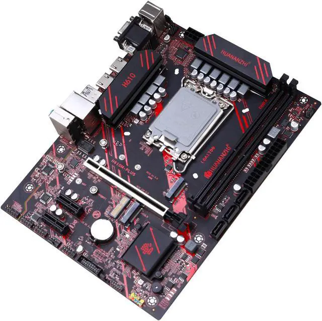 Alt view image 4 of 5 - HUANANZHI H610M PLUS Motherboard M-ATX with Intel Core i5 12400F LGA 1700 Supports DDR4 2400 2666 2933 3200MHz 64G M.2 NVME SAT