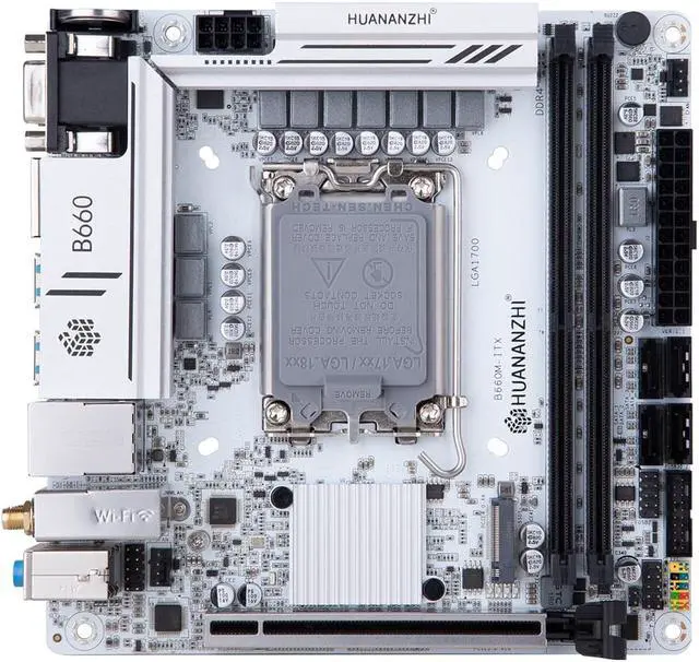 Alt view image 2 of 5 - HUANANZHI B660M ITX DDR4 Motherboard Support 12 13 Gen( Intel LGA 1700 CPU 12100F 12400F 12490F 12600F 12700F 13600F)