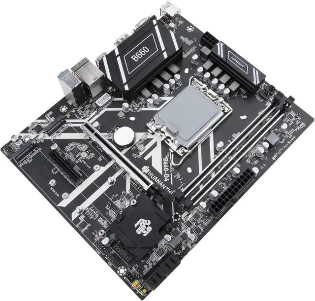 Alt view image 5 of 6 - HUANANZHI B660 D4 M-ATX Motherboard with Intel Core i5 12490F LGA 1700 Supports DDR4 2400 2666 2933 3200MHz 64G M.2 NVME SATA3.0