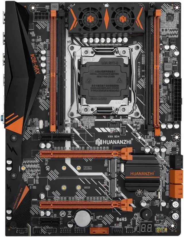 Alt view image 3 of 6 - HUANANZHI X99 BD4 LGA 2011-3 XEON X99 Motherboard with Intel E5 2620 v3 with 2*8G DDR4 NON-ECC memory combo kit set NVME NGFF
