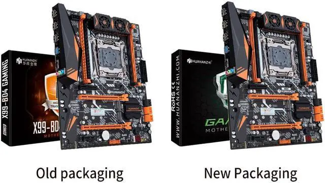 Alt view image 2 of 5 - HUANANZHI X99 BD4 LGA 2011-3 XEON X99 Motherboard with Intel E5 2680 V4 support DDR4 RECC NON memory combo kit set NVME NGFF