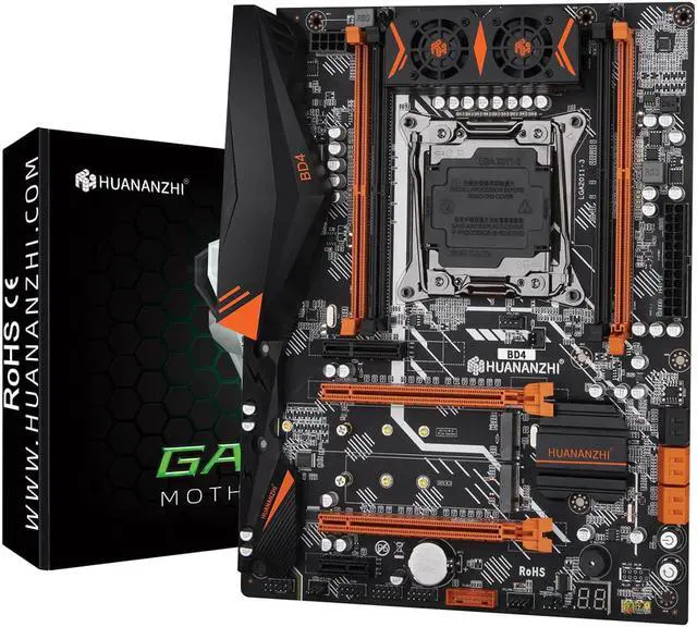 Alt view image 4 of 5 - HUANANZHI X99 BD4 LGA 2011-3 XEON X99 Motherboard with Intel E5 2680 v4 with 2*16G DDR4 NON-ECC memory combo kit set NVME NGFF