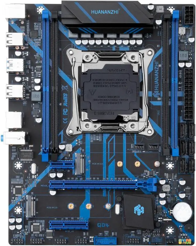 Alt view image 3 of 6 - HUANANZHI X99 QD4 LGA 2011-3 XEON X99 Motherboard with Intel XEON E5 2620 v3 with 1*16G DDR4 NON-ECC memory combo kit set NVME