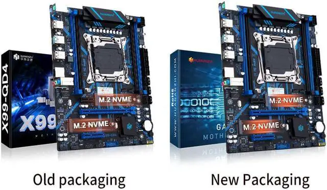 Alt view image 2 of 6 - HUANANZHI X99 QD4 LGA 2011-3 XEON X99 Motherboard with Intel XEON E5 2620 v3 with 1*16G DDR4 NON-ECC memory combo kit set NVME