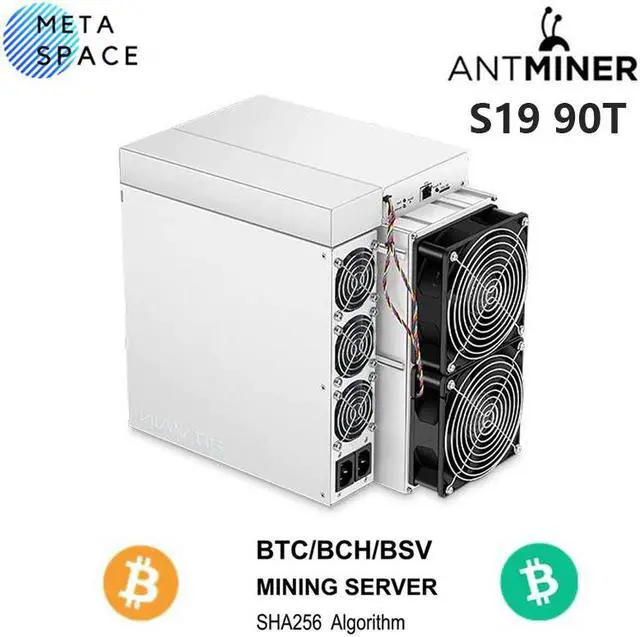 Main image of Bitmain S19 90TH/S Bitcoin Miner Antminer S19 90T SHA-256 BTC Mining Asic Miner 3250W BTC Miner Machine Better Than Antminer S17pro T17