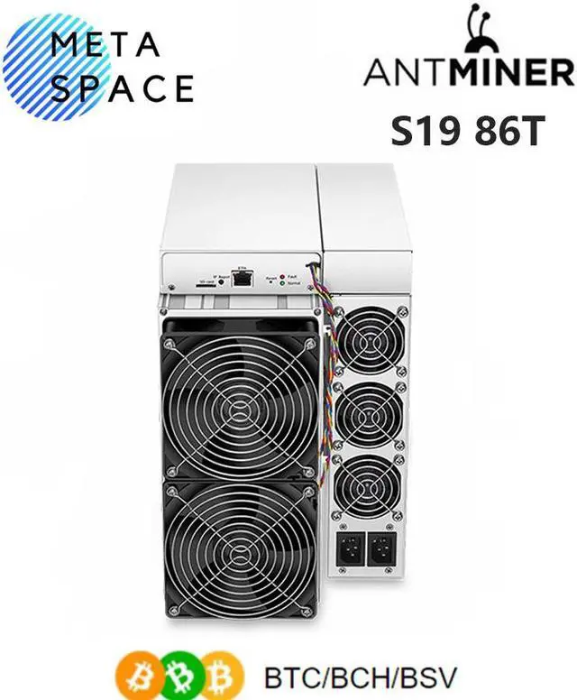 Main image of New Bitmain S19 86TH/S Bitcoin Miner Antminer S19 86T SHA-256 BTC Mining Asic Miner 3250W BTC Miner Machine Better Than Antminer S17pro T17 Whatsminer M20S M30S