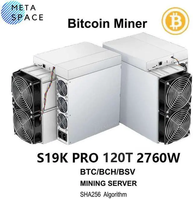 Main image of New Bitmain Antminer S19K Pro 120TH/S 2760W BTC BCH Miner SHA256 Bitcoin Asic Mining S19K Miner Bitcoin Miner With PSU Better than S9 S19 S17 S19J