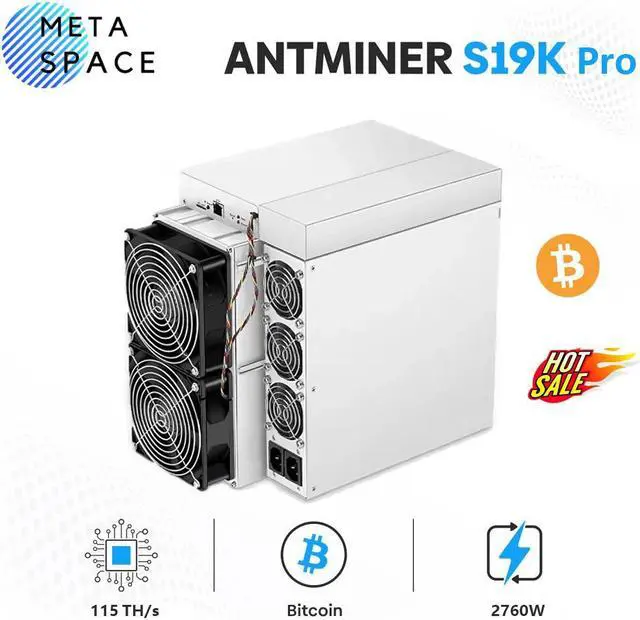 Main image of Bitmain New Antminer S19K pro 115TH/s Bitcoin Miner BTC BCH Asic Miner s19KPRO 115T 2760W SHA256 BTC Miner Better Than S19 PRO S17 Pro T17 S19