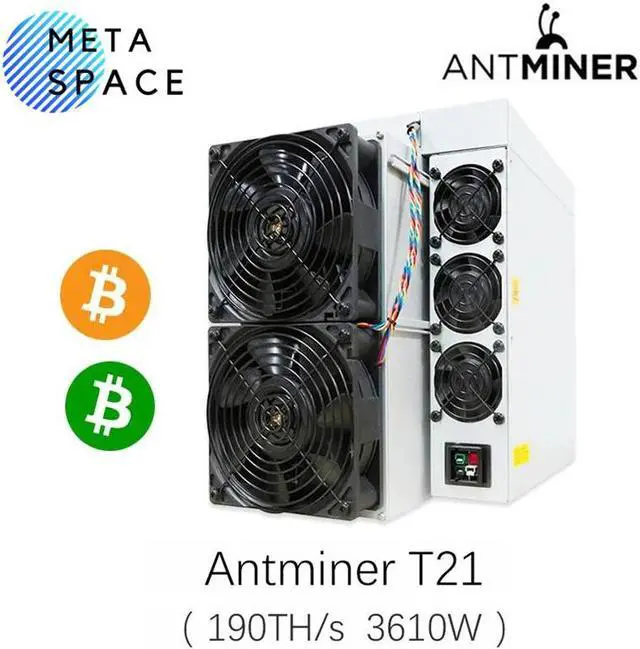 Main image of New Bitmain Antminer T21 190TH/S 3610W Bitcoin Miner BTC Miner T21 190T ASIC Miner with Power Supply Better Than Antminer T19 S19 S19K PRO