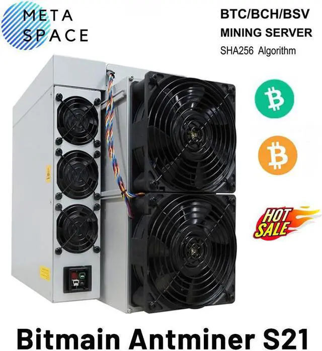 Main image of New Bitmain Antminer BCH BTC Miner Antminer S21 195TH/s 3550W Best Profitable Bitcoin Miner S21 195T Asic Bitcoin Mining Better Than Antminer S19 Pro S19 T19 S19K S19XP Whatsminer M50