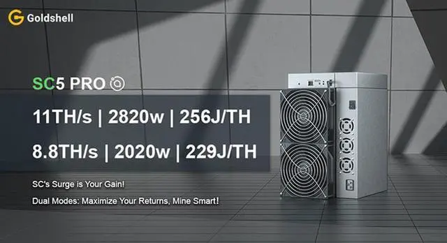 Alt view image 7 of 7 - New Gold shell SC5 PRO 11TH/8.8TH Dual Model 2820W Miner SC Coin Miner Gold-shell SC5PRO Siacoin Crypto Mining Machine Sia Miner Asic Miner Better Than Gold-shell SC LITE SC BOX