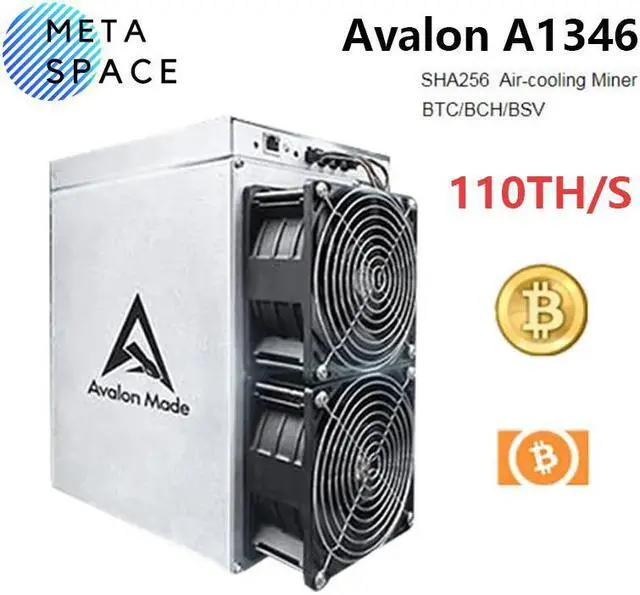 Main image of New Avalon A1346 110TH/s Bitcoin Miner 3300W BTC Asic Miner Avalon Miner 1346 110T BTC Miner Crypto Machine Avalonminer A1346 110T Better Than Avalon A1246 A1166 pro