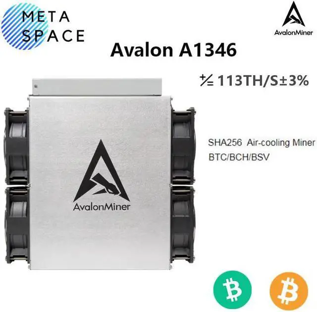 Main image of New Avalon A1346 113TH/s Bitcoin Miner 3300W BTC Asic Miner Avalon Miner A1346 113T BTC Crypto Machine BTC Mining Better Than Avalon A1246 A1166 pro Antminer S19 S19K PRO