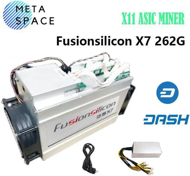 Alt view image 2 of 5 - FusionSilicon X7 262Gh/s X11 Miner Dash Crypto Mining 1420W With Power Supply DASH Coin Asic Miner Than Antminer D5 D7
