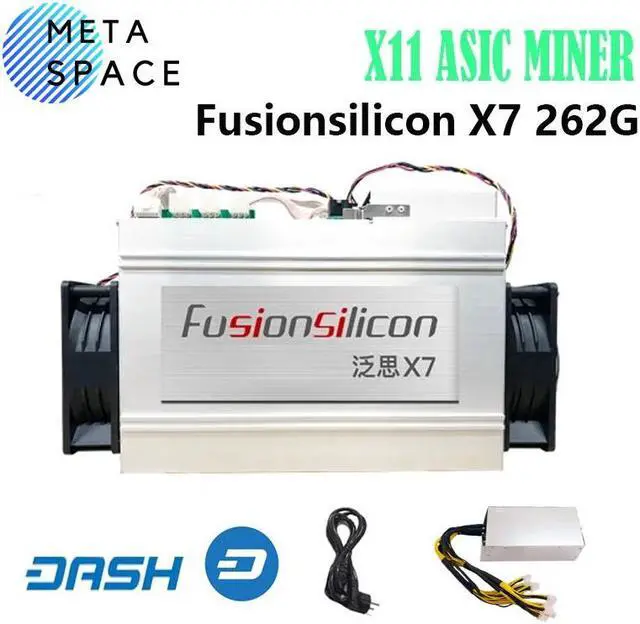 Main image of FusionSilicon X7 262Gh/s X11 Miner Dash Crypto Mining 1420W With Power Supply DASH Coin Asic Miner Than Antminer D5 D7