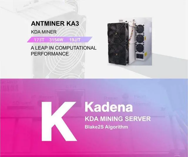 Alt view image 2 of 6 - New Bitmian Antminer KA3 173Th/s 3154W Blake2S Algorithm (KADENA) Most Efficient KAD Miner KDA Mining Machine Antminer KDA 173T