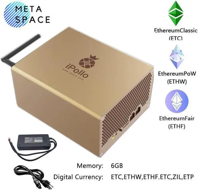 Main image of iPollo V1 Mini ETC Miner 300MH/s 240W With PSU Low Noise ETC Machine ETC Mining Good For Home mining Ipollo Miner