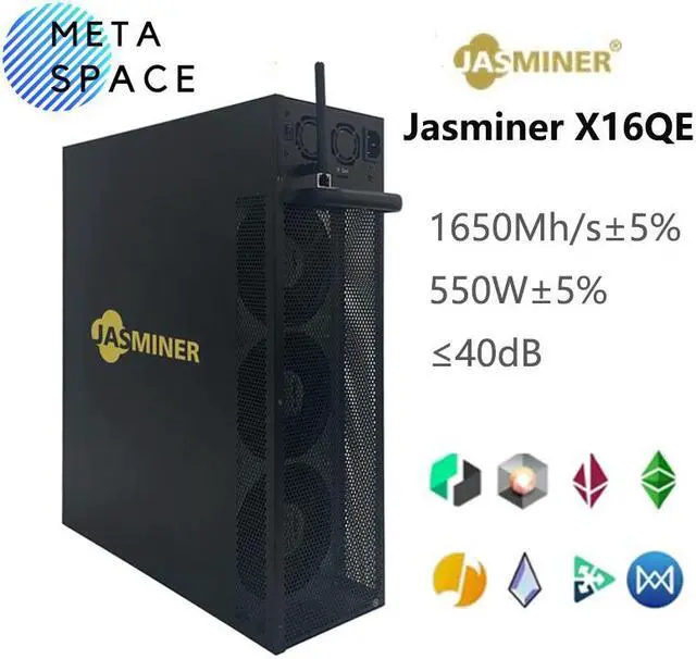 Main image of New Jasminer X16-QE 1650Mh/s ETC miner 6G Memory wifi 3U jasminer X16QE quiet Asic Miner ETC ZIL Ethash ETHW Miner 550W X16 QE