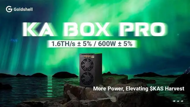 Alt view image 7 of 7 - New Gold-shell KA BOX Pro 1.6Th/s Kaspa Miner KAS Crypto Mining Machine With PSU Kaspa Rig Asic Miner Gold-shell KAS Miner Box KA Miner