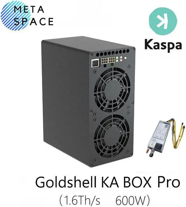 Main image of New Gold shell KA BOX Pro 1.6Th/s Kaspa Miner 600W KAS Crypto Mining Machine With PSU Kaspa Rig Asic Miner Gold-shell KAS Miner Low Noise Good for Home Mining