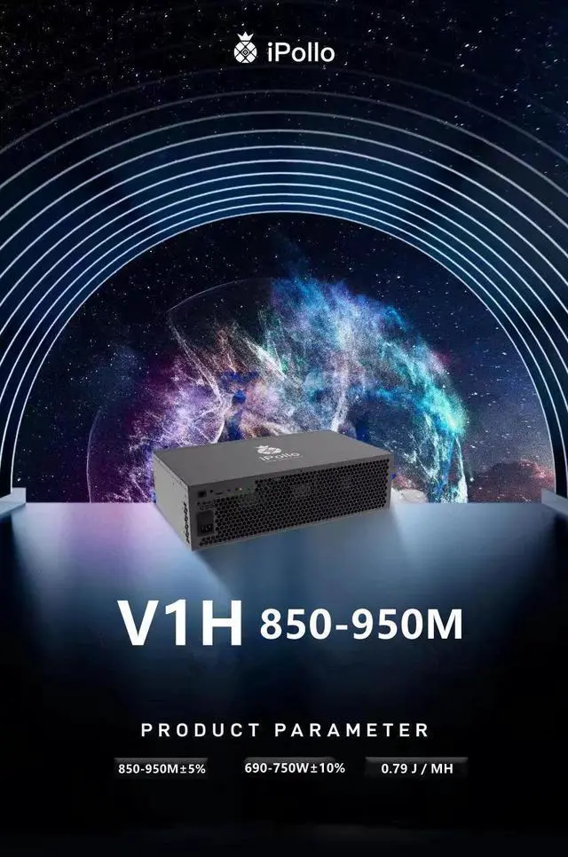 Alt view image 4 of 7 - New iPollo V1H Hydro 950MH/s 6G Memory 750W with PSU Ethash ETC Mining Crypto Asic ETC Miner V1 Hydro Apollo V1H Mute Home Miner