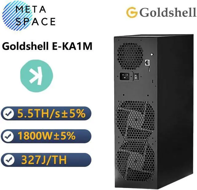 Main image of New Gold-shell E-KA1M KAS Miner 5.5TH/S 1800W KAS Mining Rig Low Noise WiFi Version Kaspa Miner With PSU Asic KAS Server