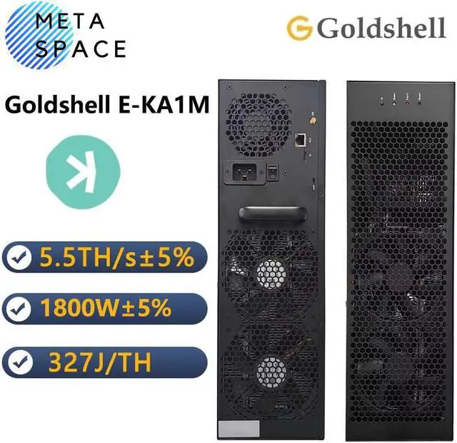 New Gold shell E-KA1M KAS Miner 5.5TH/S 1800W KAS Mining Rig Low 