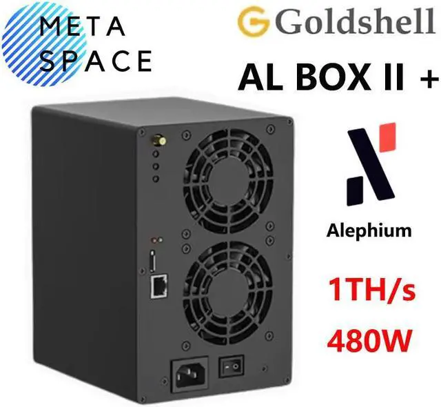 Main image of New Gold shell AL Box II Plus 1TH/s 480W ALPH Miner ALEPHIUM Home Mining gold shell AL-BOX II + Miner ALPH Coin Gold shell ALPH Box