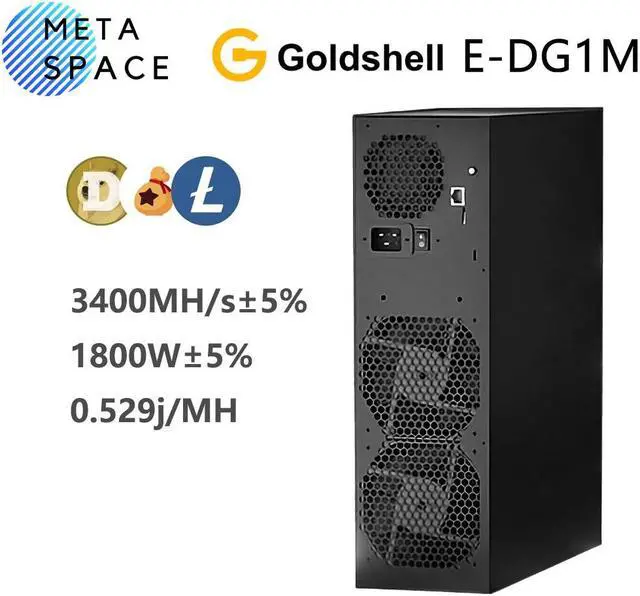 Main image of New Gold-shell E-DG1M 3400MH/s 1800W Scrypt Algorithm DOGE Mining Machine Good For Home Use LTC BEL DOGE Miner LTC Miner With PSU
