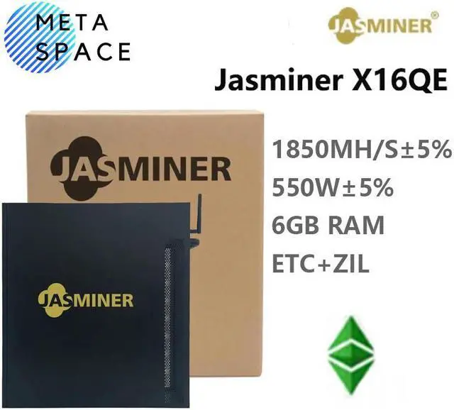 Main image of New Jasminer X16QE 1850Mh/s ETC miner 6GB Memory 550W 3U Quiet ETC Server jasminer X16-QE Asic Miner ETC ZIL Ethash ETC Mining Machine