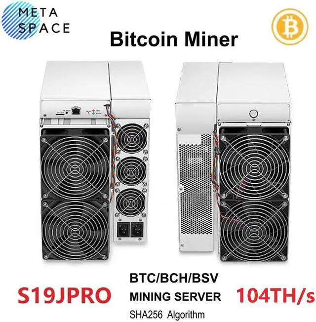 Main image of New Bitcoin Miner Antminer S19J Pro 104Th/s 3068W BTC BCH Mining SHA256 Asic BTC Miner Antminer S19Jpro Than Antminer S19 S17