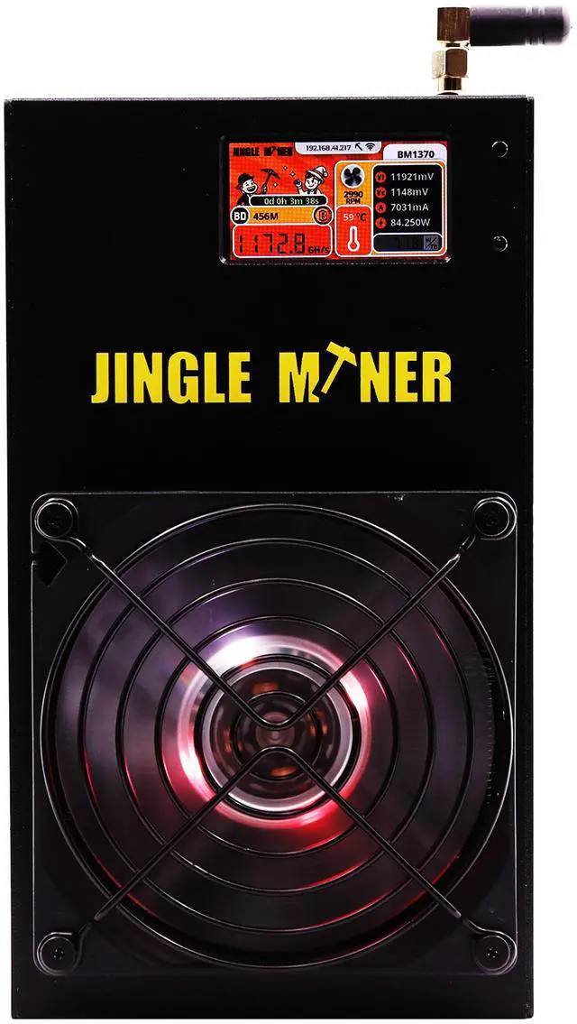 Alt view image 3 of 7 - Jingle Miner BTC Solo pro 4.8Th/s Solo Miner BM1370 Asic Chip 12V DC New Bitcoin Miner Solo Mining Crypto BTC Mining Machine
