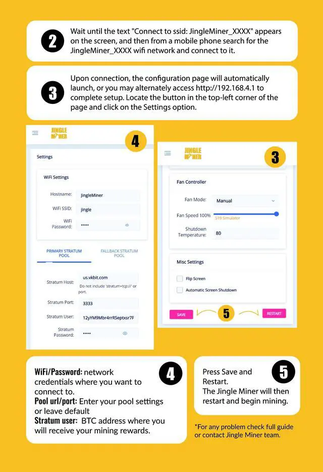 Alt view image 7 of 7 - Jingle Miner BTC Solo pro 4.8Th/s Solo Miner BM1370 Asic Chip 12V DC New Bitcoin Miner Solo Mining Crypto BTC Mining Machine