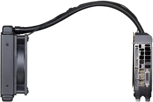 Alt view image 3 of 3 - EVGA GeForce GTX 1080 FTW HYBRID GAMING, 08G-P4-6288-KR, 8GB GDDR5X, RGB LED, All-In-One Watercooling with 10CM FAN, 10 Power Phases, Double BIOS, DX12 OSD Support (PXOC)