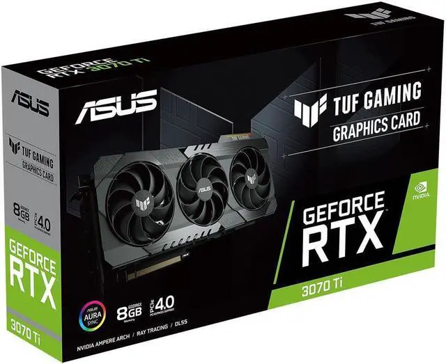 Alt view image 2 of 3 - ASUS TUF Gaming GeForce RTX 3070 Ti 8GB GDDR6X PCI Express 4.0 x16 Video Card TUF-RTX3070TI-8G-GAMING
