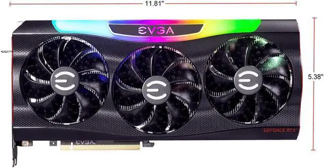 Alt view image 4 of 5 - EVGA GeForce RTX 3080 FTW3 ULTRA GAMING Video Card, 10G-P5-3897-KR, 10GB GDDR6X, iCX3 Technology, ARGB LED, Metal Backplate