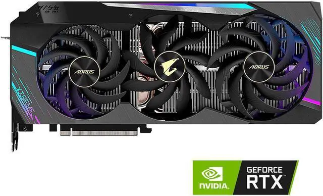 Alt view image 3 of 3 - GIGABYTE AORUS GeForce RTX 3080 XTREME 10G (LHR) Graphics Card, 10GB 320-Bit GDDR6X, PCI Express 4.0, 3×HDMI Interface, 3×DisplayPort Interface