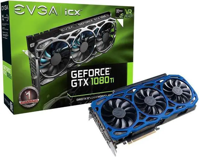 Alt view image 2 of 3 - EVGA GeForce GTX 1080 Ti FTW3 ELITE GAMING BLUE, 11G-P4-6797-K3, 11GB 12 GHz GDDR5X, iCX Technology - 9 Thermal Sensors & RGB LED G/P/M