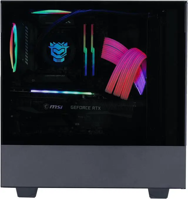 Alt view image 3 of 6 - HyperFury Gaming PC - AMD Ryzen 5 5500 (3.6GHz), NVIDIA GeForce RTX 3070, DDR4-3200 RGB 16GB, 2TB NVMe M.2 SSD, Windows 11, WiFi, Xtreme VR - OEM