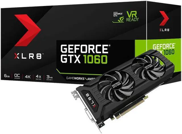 Main image of PNY NVIDIA GeForce GTX 1060 XLR8 GAMING OC 6GB GDDR5 DVI/HDMI/3DisplayPort