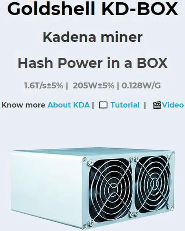 Alt view image 4 of 7 - Goldshell KD-BOX 1600GH/S(with psu)BOX& KDA Mining Machine Low noise Small&simple Home Mining Home Riching