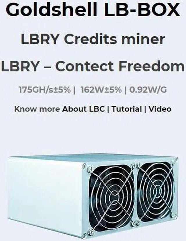 Alt view image 6 of 10 - Goldshell LB-BOX 175GH/S(with psu) Machine Low noise Small&simple Home Mining Home Riching
