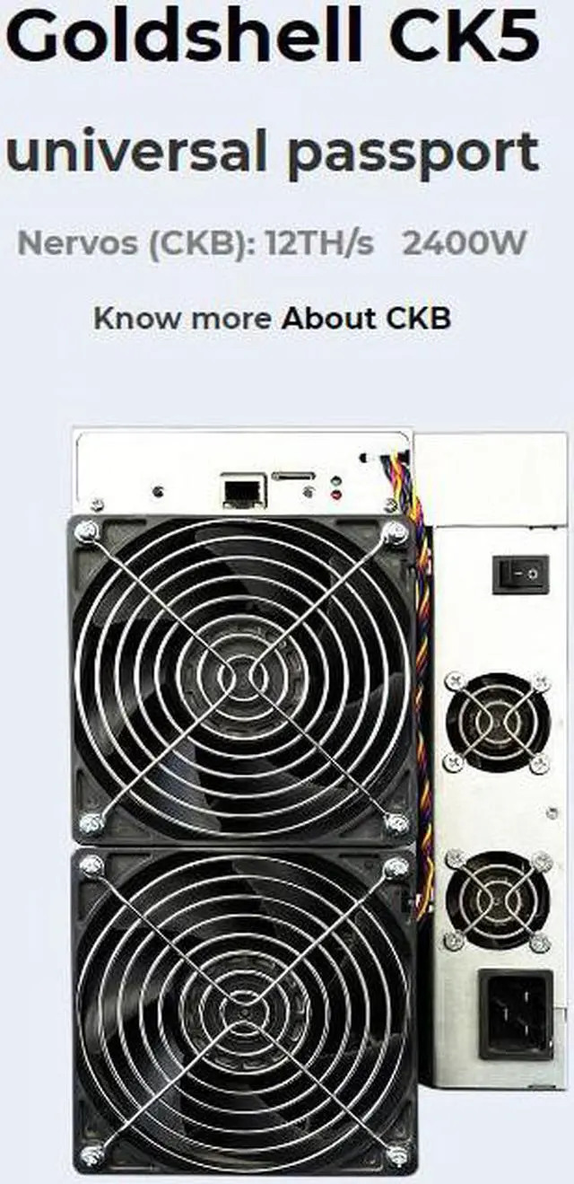 Alt view image 6 of 7 - Goldshell Ck5 12t Ckb Miner Goldshell 2400W Asic Mining Machine Ck5 Miner new