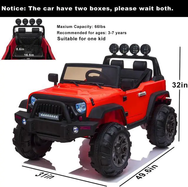 Alt view image 5 of 7 - 12V Kids Electric Truck Car With Remote Control Pink