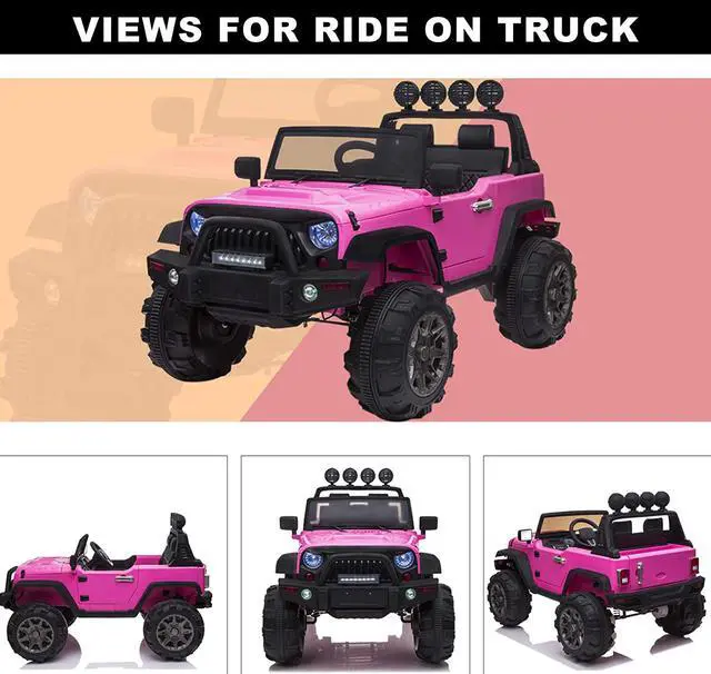 Alt view image 4 of 7 - 12V Kids Electric Truck Car With Remote Control Pink