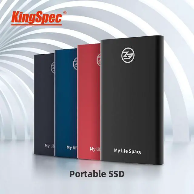 Alt view image 4 of 4 - KingSpec External SSD 960GB Internal Solid State Drive Portable SSD Hard Drive Type-C to USB 3.1 960GB Red