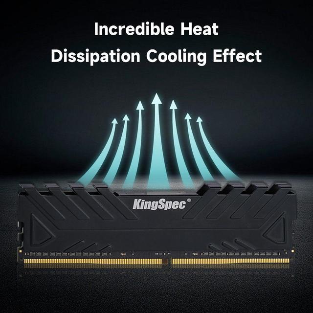 Alt view image 7 of 7 - KingSpec DDR4 RAM 8GB Memory Module 3200 MHz 288-Pin UDIMM with Heatsink for Computer Desktop PC Memories Module Gaming